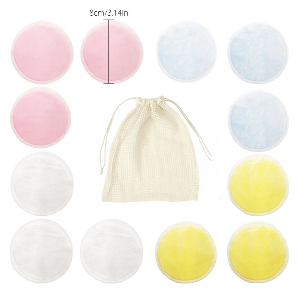 Reusable Triple Layers Bamboo Cotton Pads Make-up Facial Remover